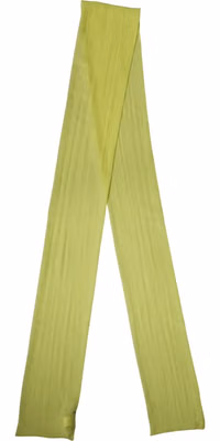 Yellow Green Silk Sash Foulard Stole 292cm x 19cm Scarf