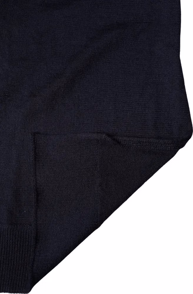 Dolce & Gabbana Blue Wool Knitted Shawl Neck Wrap 200cm x 25cm Scarf