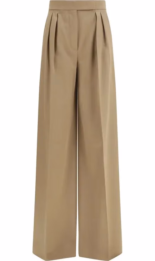 Max Mara Beige Wool Casual Pants