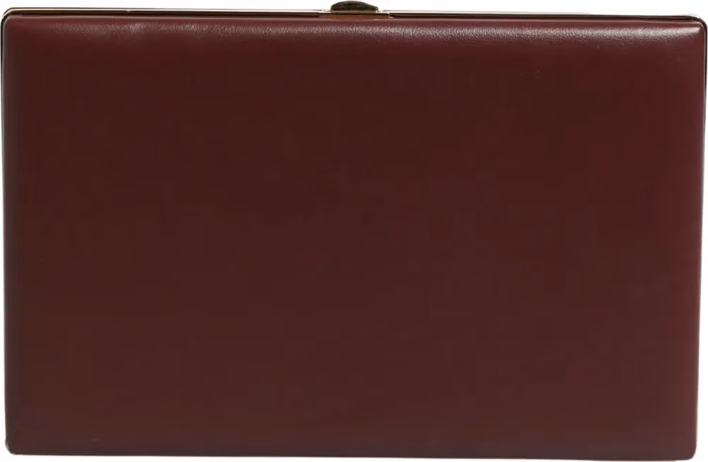 Dolce & Gabbana Brown Calfskin Leather Clutch Evening Women Purse Bag