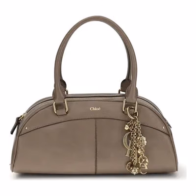 Gray Calf Leather Bos Taurus Handbag