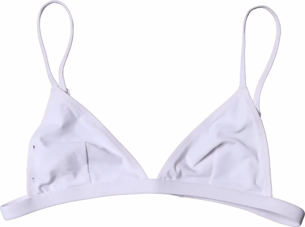 Dolce & Gabbana Top White Nylon Triangle Swimwear Beachwear Bikini