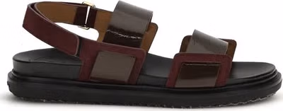 Black Calf Leather Bos Taurus Strap-On Sandals