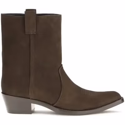 Brown Calf Leather Bos Taurus Ankle Boots