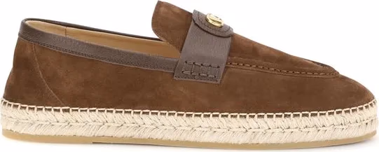 Valentino Garavani Brown Calf Leather Bos Taurus Espadrilles