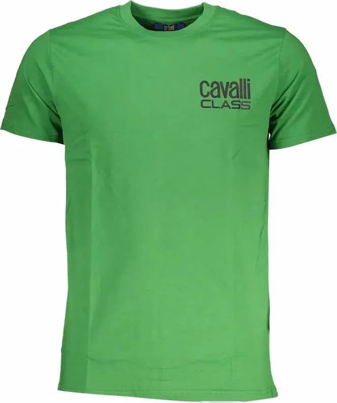 Cavalli Class Verde Cotton Men T-Shirt
