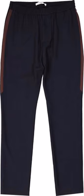 Blue Wool Casual Pants