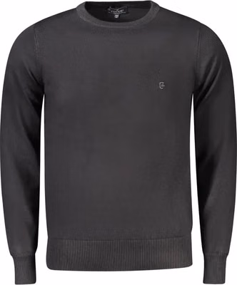 Black Viscosa Mens Sweater