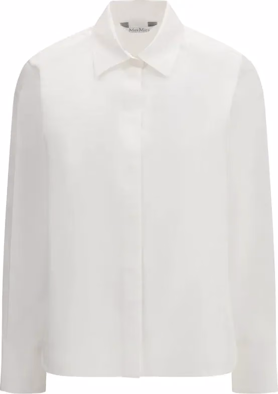 Max Mara White Cotton Dress Shirt