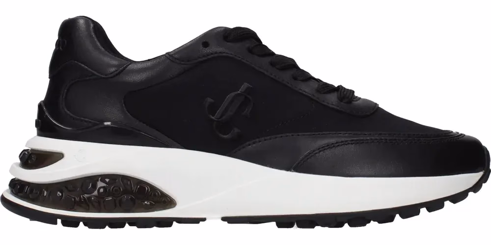 Jimmy Choo Black Fabric Athletic Sneakers