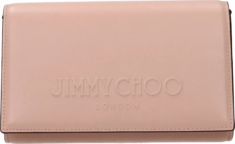 Jimmy Choo Pink Leather Clutch Bag