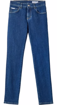 Blue Cotton Skinny Jeans