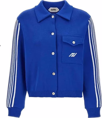 Blue Nylon Cardigan