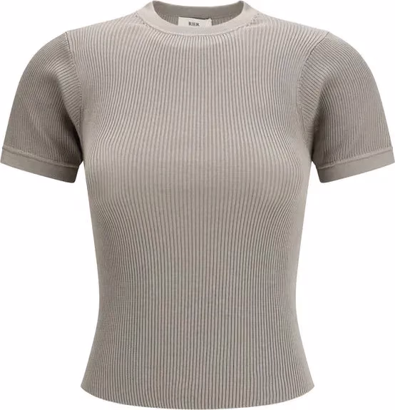 RIER Beige Silk T-Shirt