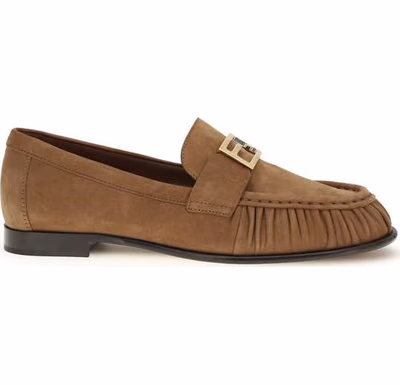 Brown Lamb Ovis Aries Slip-On Loafers