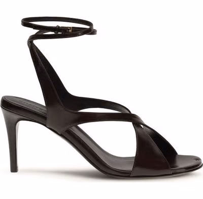 Black Calf Leather Bos Taurus Strap-On Sandals