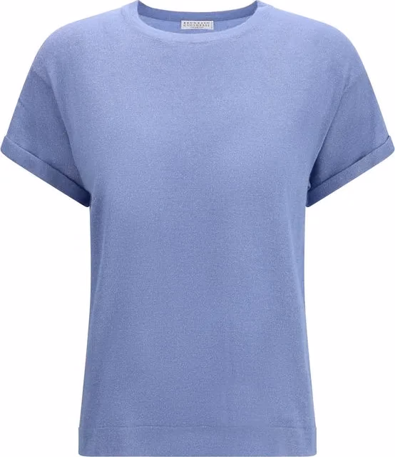 Brunello Cucinelli Blue Nylon T-Shirt
