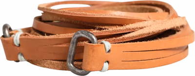 Brown Leather Silver Tone Buckle Waist Belt