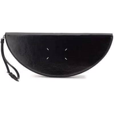 Black Calf Leather Bos Taurus Clutch Bag