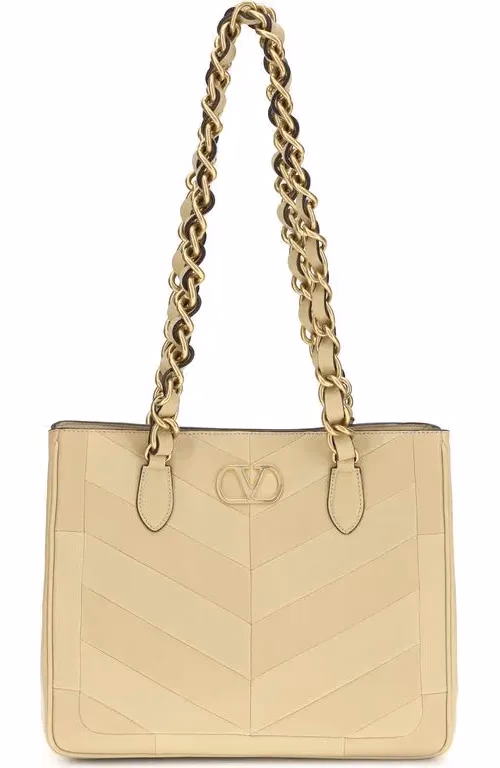 Valentino Garavani Gold Napa Leather / Calf Bos Taurus Shoulder Bag