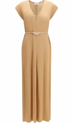 Orange Viscose Casual Dress