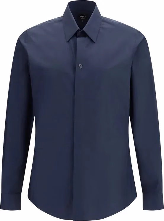 Fendi Blue Cotton Shirt