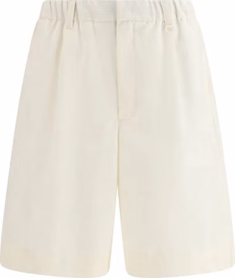 Beige Polyester Bermuda Shorts