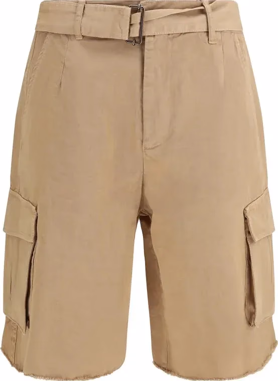 Laneus Beige Cotton Bermuda Shorts