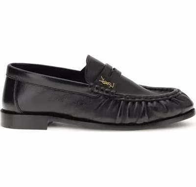 Black Lamb Ovis Aries Slip-On Loafers