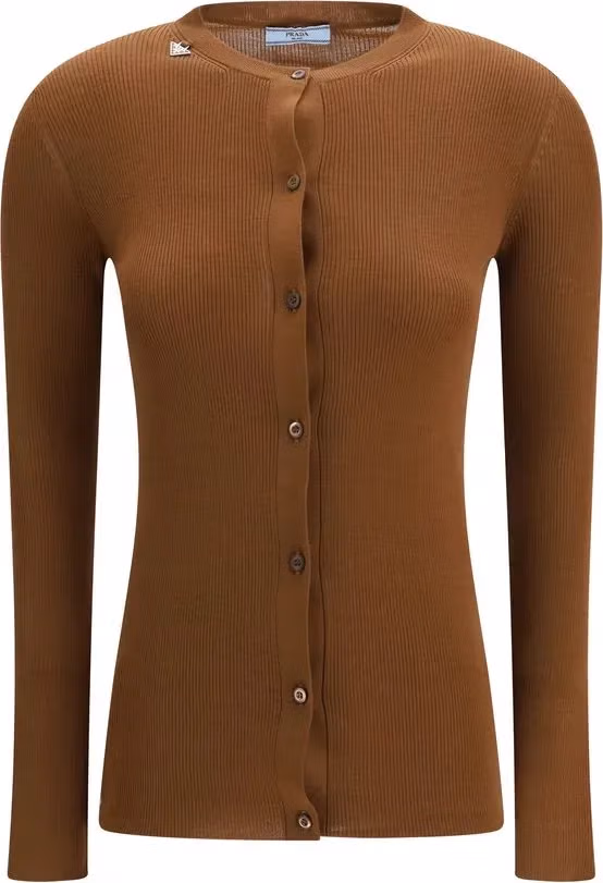 Prada Brown Wool Cardigan