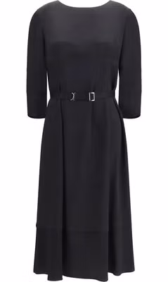 Black Acetate Casual Dress