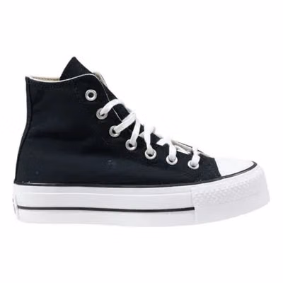 Black Polyester High Top Sneakers