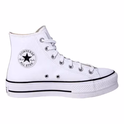 White Polyethylene Platform Sneakers