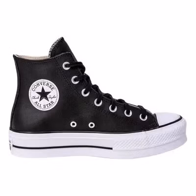 Black Polyethylene Platform Sneakers