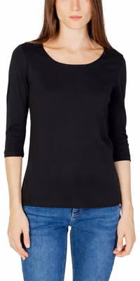 Black Cotton Long Sleeve T-Shirt