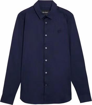 Blue Cotton Dress Shirt