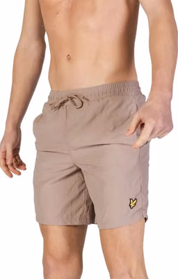 Beige Nylon Swim Shorts