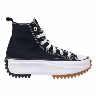 Black And White Fabric Chunky Sneakers