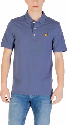 Blue Cotton Polo Shirt