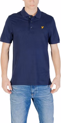 Blue Cotton Polo Shirt