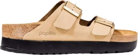 Birkenstock Beige Synthetic Platform Sandals