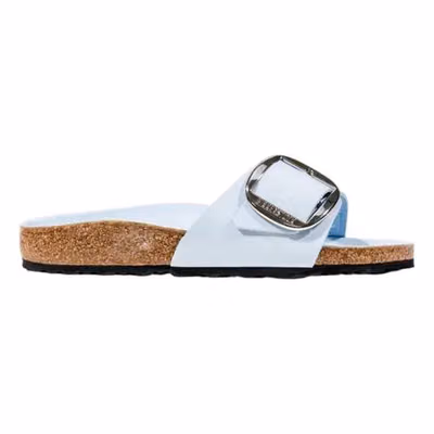 Blue Artificial Leather Flat Sandals