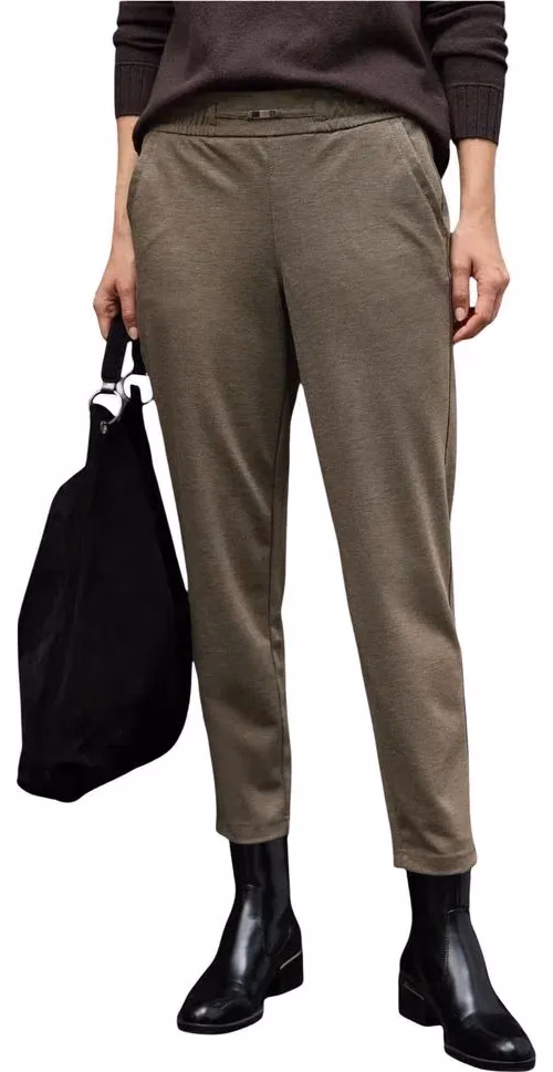 Street One Brown Polyester Casual Pants