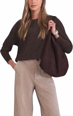 Brown Viscose Sweatshirt