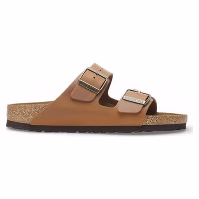 Brown Leather Flat Sandals