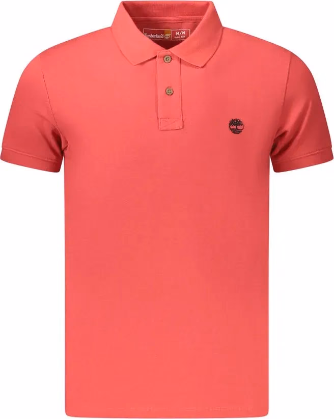 Timberland Red Cotton Men Polo Shirt