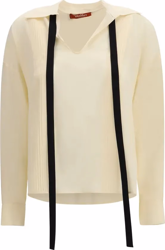 Max Mara Beige Silk Blouse