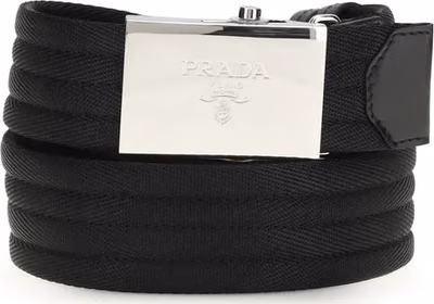 Black Polyester Thin Belt