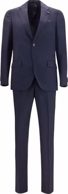 Blue Wool Two-Piece Suit