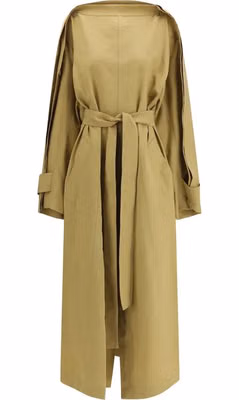 Beige Lyocell Trench Coat